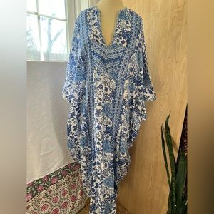 Vintage Block Printed Anokhi Caftan